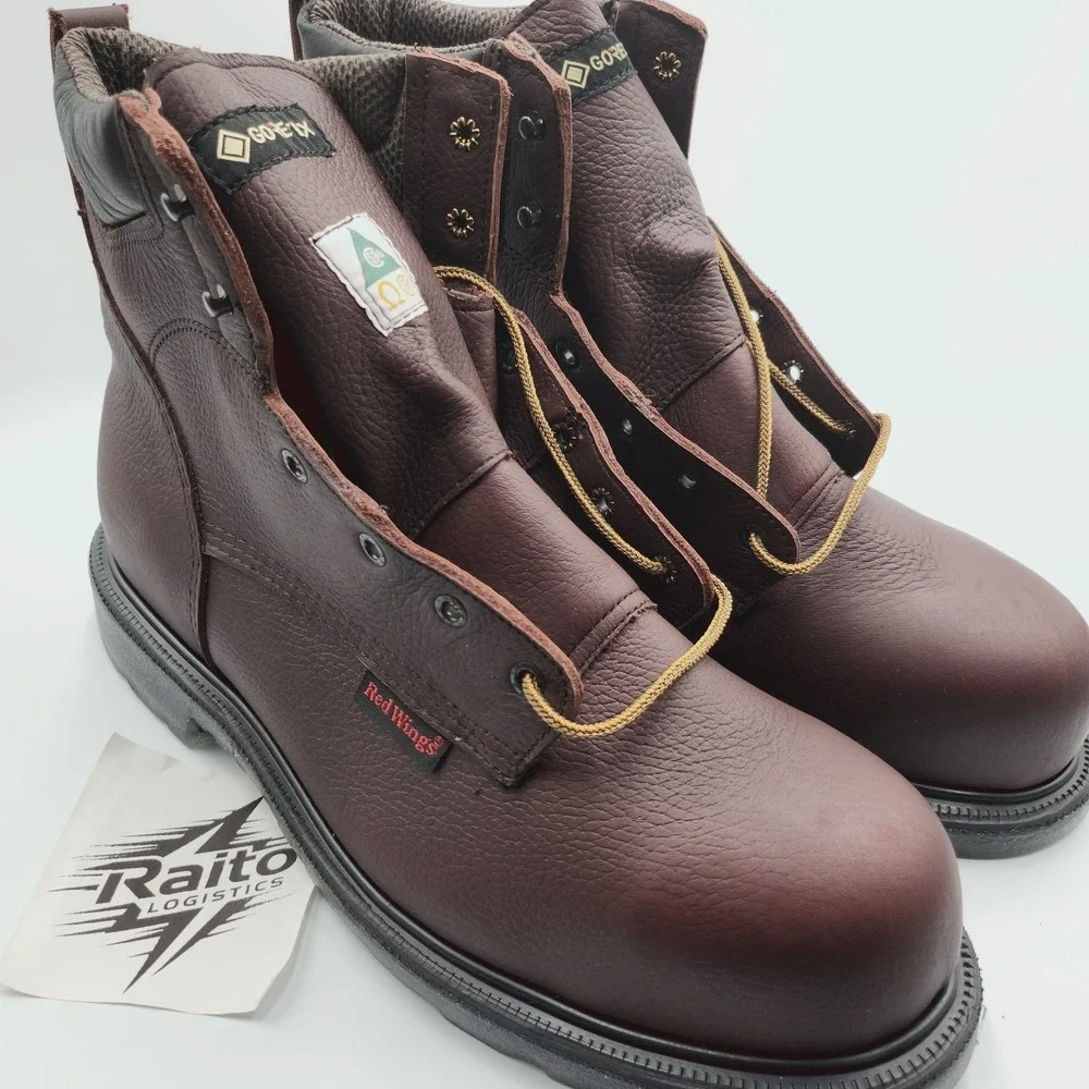 Mens Size 13 3E Red Wing Work Boots SuperSole 2.0 6-Inch Gore-Tex Brown 3526285
